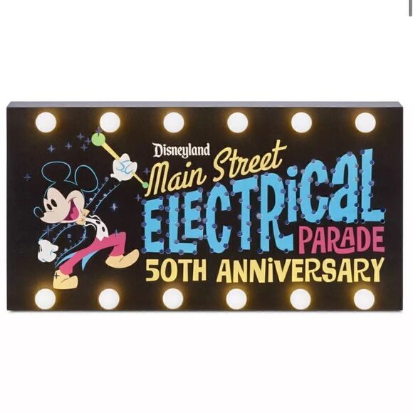 NWT Disney The Main Street Electrical Parade 50th Anniversary Light-Up Decor - Picture 1 of 2